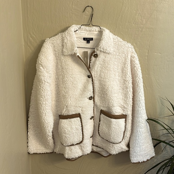 J. Crew Faux Sherpa Barn Jacket - Picture 3 of 8